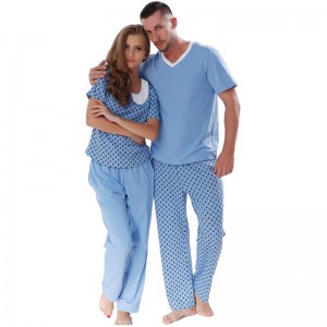 Couple Printed Cotton Pajama Set