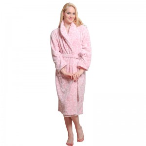 Adult Cutting Fleece Robe Women Pajamas Autumn Winter Bathrobes